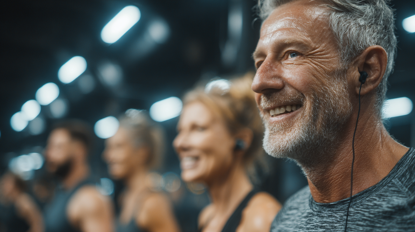 Grup de seniori în natură, plimbându-se fericiți printr-o pădure verde